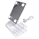 Ver imagem 3 de Espelho de Mesa Retrátil Porta Maquiagem Compartimentos