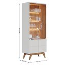 Ver imagem 7 de Sala de Jantar Noronha Cristaleira e Buffet Aparador Off White Matte/Freijó - Colibri