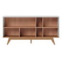 Ver imagem 4 de Sala de Jantar Noronha Cristaleira e Buffet Aparador Off White Matte/Freijó - Colibri
