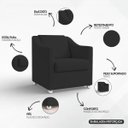 Ver mais imagens de Poltrona Decorativa Mila Confortável para Sala Recepção Manicure Barbearia Consultório Pés Cromado
