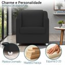 Ver imagem 4 de Poltrona Decorativa Mila Confortável para Sala Recepção Manicure Barbearia Consultório Pés Cromado