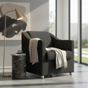 Ver imagem 1 de Poltrona Decorativa Mila Confortável para Sala Recepção Manicure Barbearia Consultório Pés Cromado
