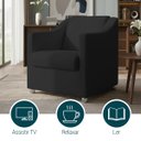 Ver imagem 5 de Poltrona Decorativa Mila Confortável para Sala Recepção Manicure Barbearia Consultório Pés Cromado