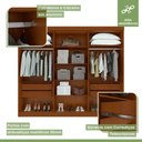 Ver imagem 2 de Guarda-roupa 6 Portas 4 Gavetas Bertha Frassino