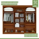 Ver imagem 5 de Guarda-roupa 6 Portas 4 Gavetas Bertha Frassino