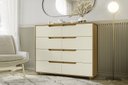 Ver imagem 2 de Cômoda Doble 8 Gavetas com Vistas Flex Carvalho Grife/off White - Albatroz