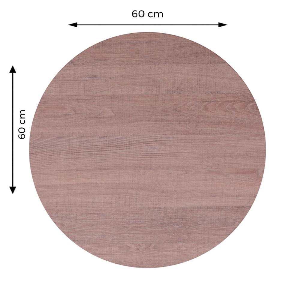 Mesa de Jantar Redonda 60 cm Tampo Evora em MDP Base Delta - 4