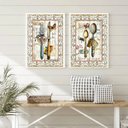 Ver imagem 1 de Kit 2 Quadros Cozinha - Talheres Vintage 45x34cm - com Vidro:madeira Preta