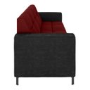 Ver imagem 5 de Sofá Living Decorativo Houston 2 Lugares 180cm Pés em Metal Veludo/ Pu Bordô/ Preto G33 - Gran Belo