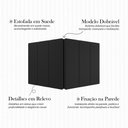 Ver imagem 3 de Cabeceira Lisa Solteiro Estofada Suede Espuma Premium Modulada Conforto e Design - Preto