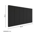 Ver imagem 4 de Cabeceira Lisa Solteiro Estofada Suede Espuma Premium Modulada Conforto e Design - Preto