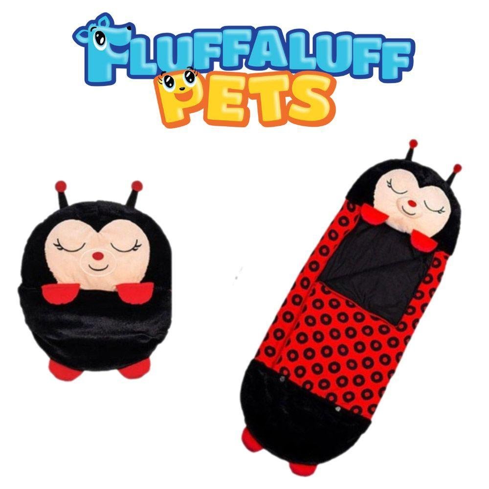 Saco de Dormir Fluffaluff Pets - Joaninha 135x50cm Preto - 5