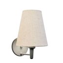 Ver imagem 3 de Arandela Cone Md-2007 Base Branco Cúpula em Tecido 20-08x18cm Rustico Bege - Bivolt