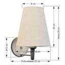 Ver imagem 5 de Arandela Cone Md-2007 Base Branco Cúpula em Tecido 20-08x18cm Rustico Bege - Bivolt