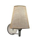 Ver imagem 1 de Arandela Cone Md-2007 Base Branco Cúpula em Tecido 20-08x18cm Rustico Bege - Bivolt