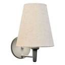 Ver imagem 6 de Arandela Cone Md-2007 Base Branco Cúpula em Tecido 20-08x18cm Rustico Bege - Bivolt