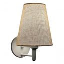 Ver imagem 4 de Arandela Cone Md-2007 Base Branco Cúpula em Tecido 20-08x18cm Rustico Bege - Bivolt