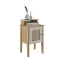 Ver imagem 1 de Mesa de Apoio Retangular Artely Charlote 4519 Carvalho/Off White