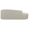 Divã Recamier Curvo Sala de Estar Inglaterra Lado Esquerdo 180cm Linho Bege - Incasa Decor - 3