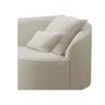 Divã Recamier Curvo Sala de Estar Inglaterra Lado Esquerdo 180cm Linho Bege - Incasa Decor - 5