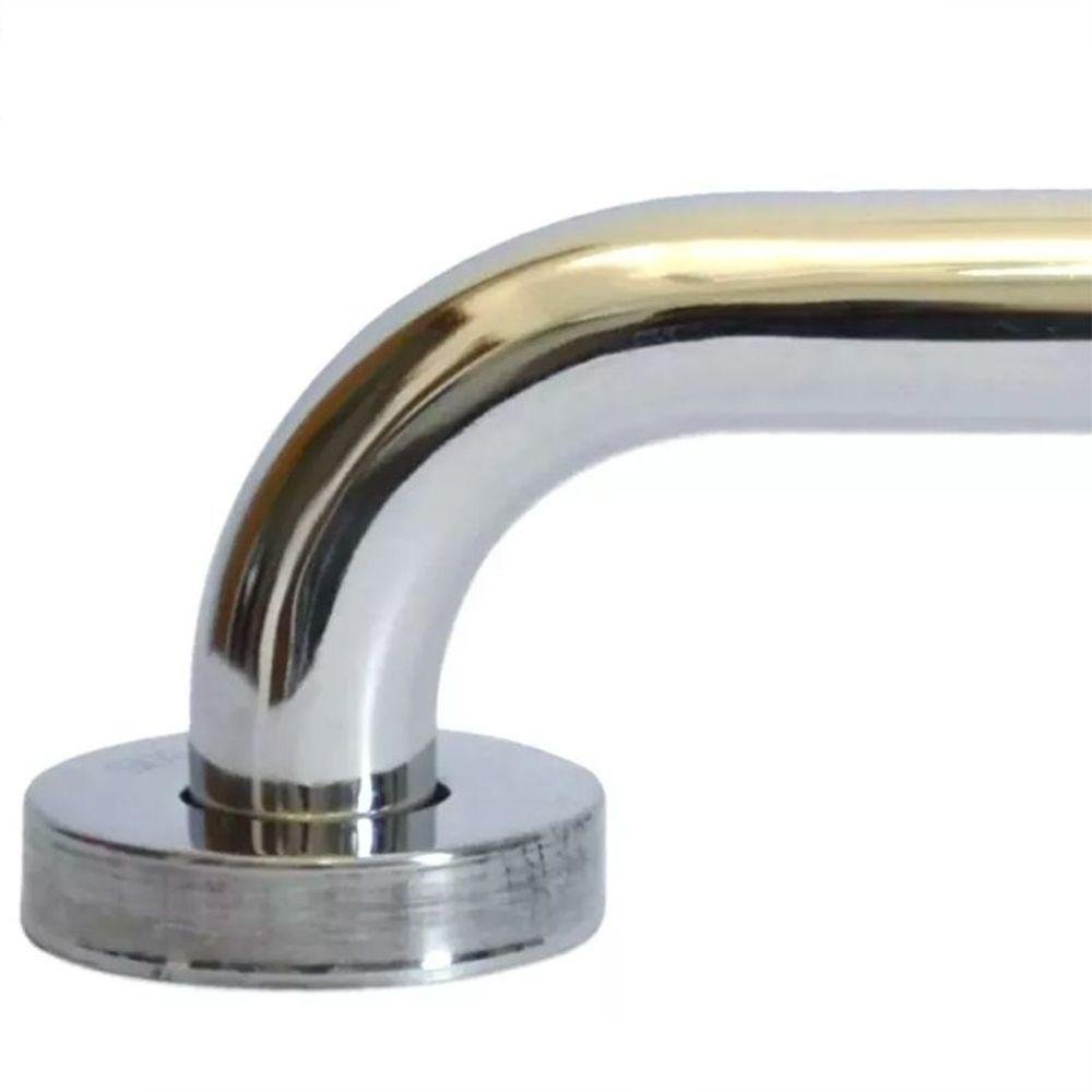 Alça de Apoio Banheiro Barra Reta Inox 40cm Cadeirante Idoso Kit 2 Unidades - 3