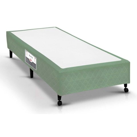 Cama Box Base Universal Solteiro Poli Tecido Green (88x188x23) - Castor