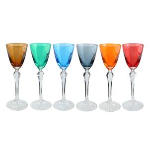 Jg 06 Tacas Licor Elizabeth Cristal Ecologico 70ml Bohemia