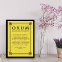Ver imagem 2 de Quadro Decorativo Oração Oxum 45x34cm - com vidro:Madeira branca