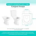 Ver imagem 3 de Tampa Vaso Sanitário Madeira Laqueada Calypso Branco para Bacia Incepa