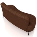 Ver mais imagens de Sofá Chaise 2 Lugares Sala Living 160cm Pés Industrial Cayman K01 Couríssimo Marrom - Lyam Decor