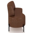 Ver imagem 7 de Sofá Chaise 2 Lugares Sala Living 160cm Pés Industrial Cayman K01 Couríssimo Marrom - Lyam Decor