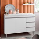 Ver imagem 2 de Balcão de Cozinha Andréia com Tampo 100 Cm Branco – Ajl
