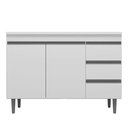 Ver imagem 1 de Balcão de Cozinha Andréia com Tampo 100 Cm Branco – Ajl