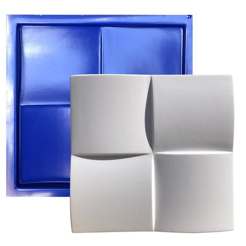 Forma 3D Gesso e Cimento ABS 1mm - Almofada 30x30 cm