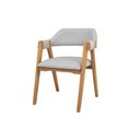 Ver imagem 1 de Cadeira Versalhes para Sala de Jantar e Estar Estofada Madeira Maciça Ad:facto Prata