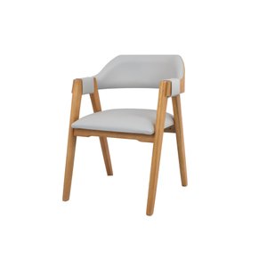 Cadeira Versalhes para Sala de Jantar e Estar Estofada Madeira Maciça Ad:facto Prata