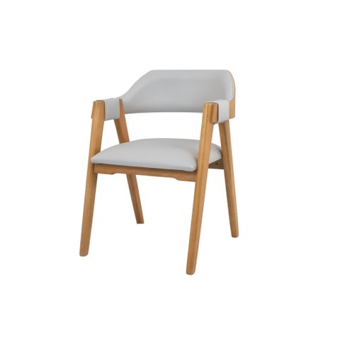 Cadeira Versalhes para Sala de Jantar e Estar Estofada Madeira Maciça Ad:facto Prata