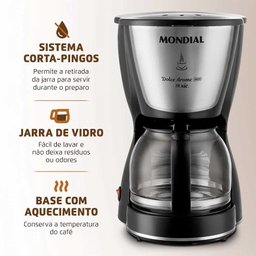 Cafeteira Elétrica Mondial Dolce Arome 550w C-30-18x - 220v - 2