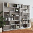 Ver imagem 1 de Estantes Livreiros Escritório Home Office 210x187,5cm com 24 Nichos Branco