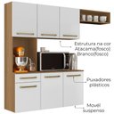 Ver imagem 4 de Cozinha Suspensa 6 Portas 163 Cm Mdp Carol Armoveis - Atacama Branco