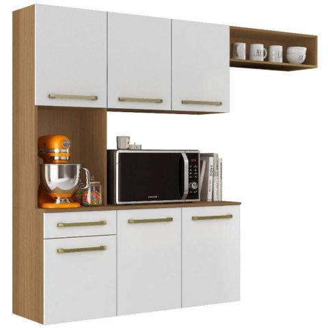 Cozinha Suspensa 6 Portas 163 Cm Mdp Carol Armoveis - Atacama Branco