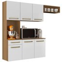 Ver imagem 1 de Cozinha Suspensa 6 Portas 163 Cm Mdp Carol Armoveis - Atacama Branco