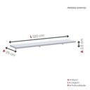 Ver imagem 2 de Prateleira de Parede 1200x250mm Cinza