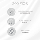 Ver imagem 4 de Cobre Leito 200 Fios Tinto Chambret Kacyumara Chumbo Queen 240x260cm