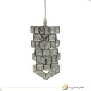 Ver imagem 2 de Lustre Pendente Cravejado Cristais Torcido Quadrado P/lavabo