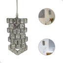 Ver imagem 1 de Lustre Pendente Cravejado Cristais Torcido Quadrado P/lavabo