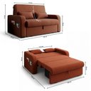 Ver imagem 6 de Sofá Cama 2 Lugares Compacto com Baú 140 Larg Lady Day Matrix