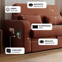 Ver mais imagens de Sofá Cama 2 Lugares Compacto com Baú 140 Larg Lady Day Matrix