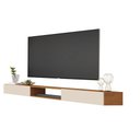 Ver imagem 1 de Rack Suspenso para Tv até 72 Polegadas Nicho 1.8 Nature/off White – Giga Móveis