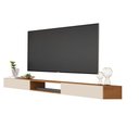 Ver imagem 1 de Rack Suspenso para Tv até 72 Polegadas Nicho 1.8 Nature/off White – Giga Móveis